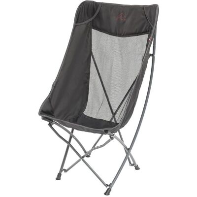 Silla de camping plegable Robens compacta - Negra - Tipo: Plegable, Estructura de acero, Respaldo alto Silla de camping plegable Robens compacta - Negra - Tipo: Plegable, Estructura de acero, Respaldo alto