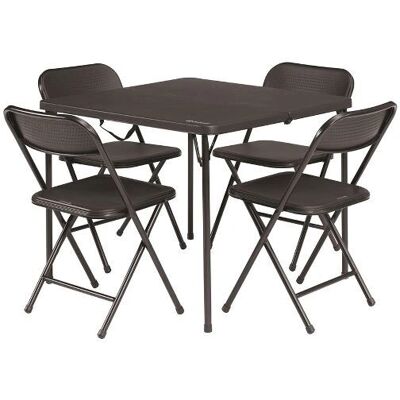 Set Tavolo e Sedie Campeggio Outwell Corda - Nero Set Tavolo e Sedie Campeggio Outwell Corda - Nero