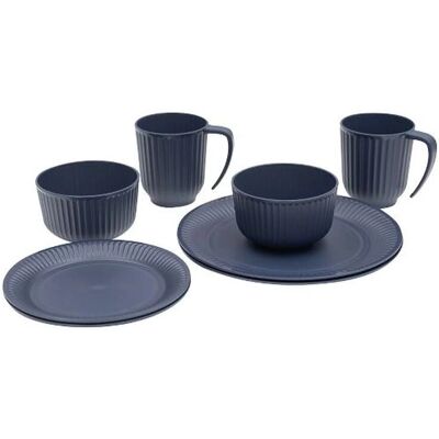 Ensemble de dîner Outwell Delish pour 2 personnes Navy Night - Service - Publicité Ensemble de dîner Outwell Delish pour 2 personnes Navy Night - Service - Publicité