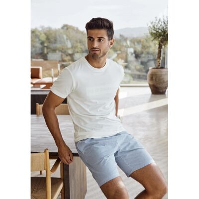 JBS OF DENMARK - Seersucker Stribet Shorts - Blå - Shorts JBS OF DENMARK - Seersucker Stribet Shorts - Blå - Shorts