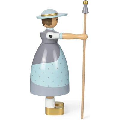 Bojesen Hyrdinde - Trefigurine - 18cm - Lilla/Grønn Bojesen Hyrdinde - Trefigurine - 18cm - Lilla/Grønn