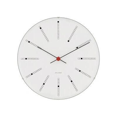 Arne Jacobsen Bankers Vægur - 21cm Hvid Arne Jacobsen Bankers Vægur - 21cm Hvid