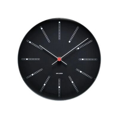 Arne Jacobsen Bankers Veggur - 21cm Svart Veggur Arne Jacobsen Bankers Veggur - 21cm Svart Veggur