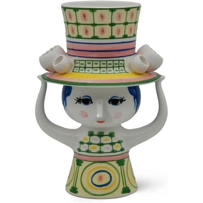 Lady with Hat vase fra Bjørn Wiinblad - Grønn - Keramikk - 15cm x 24,5cm Lady with Hat vase fra Bjørn Wiinblad - Grønn - Keramikk - 15cm x 24,5cm