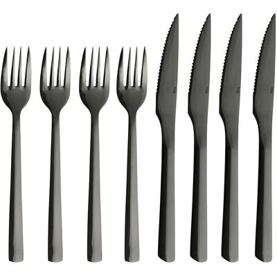 Aida RAW Steakknivsæt - Sort - 8 stk - Besteck Aida RAW Steakknivsæt - Sort - 8 stk - Besteck
