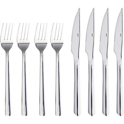 AIDA RAW 8-delt Biffesett - Rustfritt Stål AIDA RAW 8-delt Biffesett - Rustfritt Stål