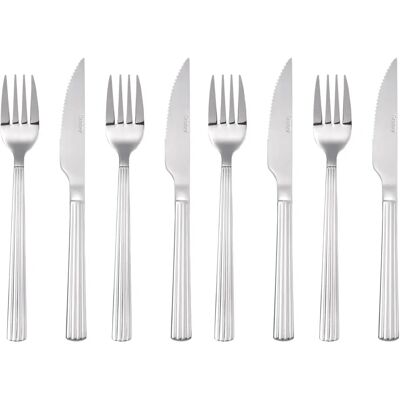 Aida Groovy Steak Bestik - 8 dele - Bestiksæt Aida Groovy Steak Bestik - 8 dele - Bestiksæt