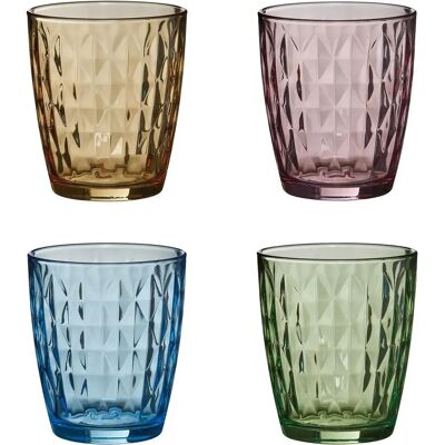 Aida Mosaic Vandglas 34 cl 4 stk Multifarvet Aida Mosaic Vandglas 34 cl 4 stk Multifarvet