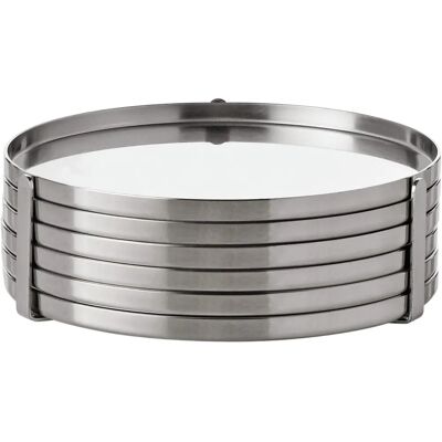 Stelton Arne Jacobsen Underlegg - Sett med 6 i Rustfritt Stål Stelton Arne Jacobsen Underlegg - Sett med 6 i Rustfritt Stål