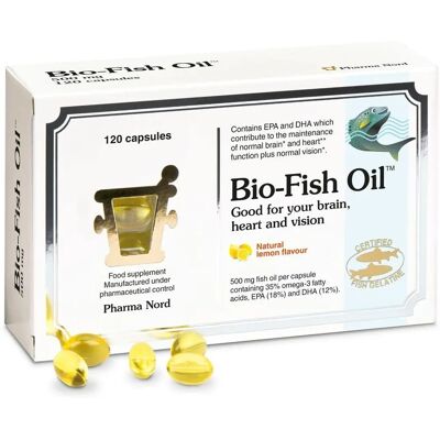 Pharma Nord Bio-Fish Oil 500mg - 120 Capsules - Omega-3 Fish Oil Supplement Pharma Nord Bio-Fish Oil 500mg - 120 Capsules - Omega-3 Fish Oil Supplement
