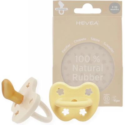 Hevea Smokk - Ortodontisk, Naturlig Gummi, Pale Butter - 3-36 måneder Hevea Smokk - Ortodontisk, Naturlig Gummi, Pale Butter - 3-36 måneder