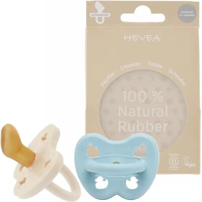 Hevea Blå/Hvit Naturlig Gummi Smokk - 0-3 Måneder - 2 Pakning Hevea Blå/Hvit Naturlig Gummi Smokk - 0-3 Måneder - 2 Pakning