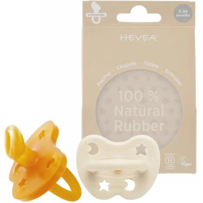 Hevea Smokk - 2-pakning - Naturlig Gummi - Beige/Oransje - 0-36 måneder Hevea Smokk - 2-pakning - Naturlig Gummi - Beige/Oransje - 0-36 måneder