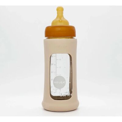 Hevea Sand Borosilikat Glass Babyflaske - 250ml Hevea Sand Borosilikat Glass Babyflaske - 250ml