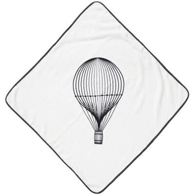 Licens Baby Håndkle - Hvit med luftballongmotiv - 70x70 cm - Økologisk bomull Licens Baby Håndkle - Hvit med luftballongmotiv - 70x70 cm - Økologisk bomull