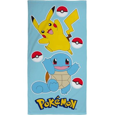 Pokémon Håndkle - 70x140cm - Pikachu & Squirtle - Bomull Pokémon Håndkle - 70x140cm - Pikachu & Squirtle - Bomull