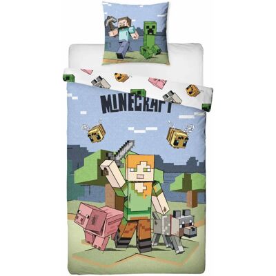 Minecraft Vendesæt - 140x200cm - Alex & Motiver Minecraft Vendesæt - 140x200cm - Alex & Motiver