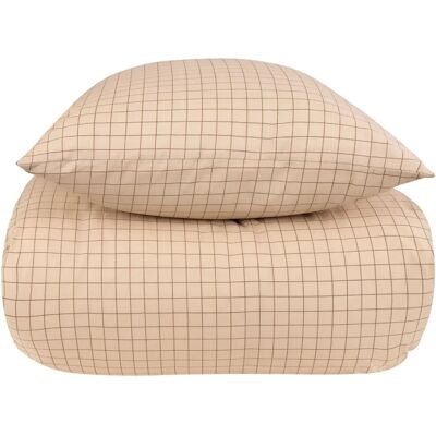 Nordstrand Home Sand Rutete Bomulls Sett - Duvet- og putetrekk Nordstrand Home Sand Rutete Bomulls Sett - Duvet- og putetrekk