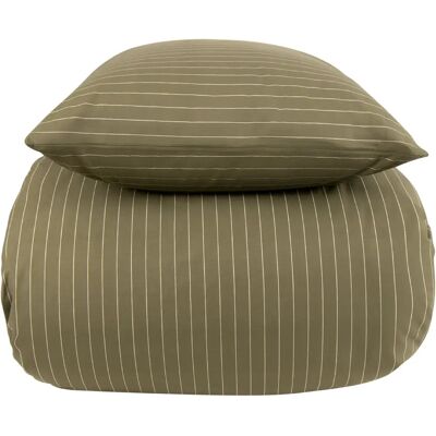 Nordstrand Home Bomulds Sengetøj - Grøn Stribet 140x220cm Nordstrand Home Bomulds Sengetøj - Grøn Stribet 140x220cm