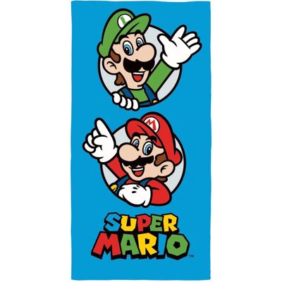 Licens Super Mario Badekåpe - 70x140 cm - Barnehåndkle med Mario & Luigi Licens Super Mario Badekåpe - 70x140 cm - Barnehåndkle med Mario & Luigi