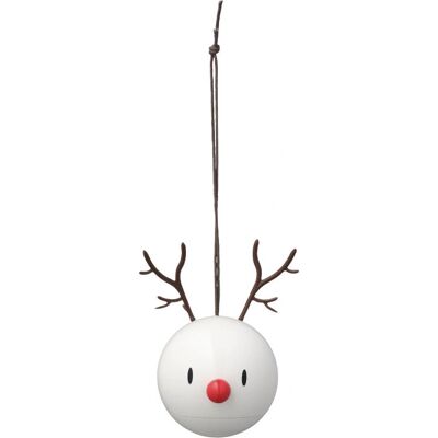 Hoptimist Rentier Ornament - 2er Pack Ø5 cm Weiß Hoptimist Rentier Ornament - 2er Pack Ø5 cm Weiß