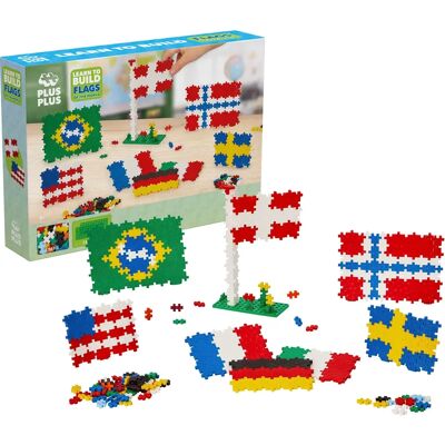 Plus-Plus Lernspiel - Flaggen der Welt - Konstruktionsspielzeug Plus-Plus Lernspiel - Flaggen der Welt - Konstruktionsspielzeug