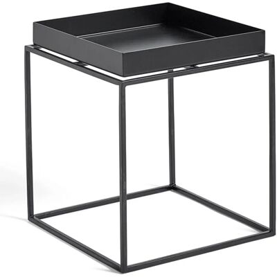 HAY Table d'appoint Tray - Acier Noir Multifonction - Publicité HAY Table d'appoint Tray - Acier Noir Multifonction - Publicité