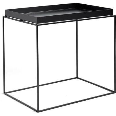HAY Table d'appoint rectangulaire en métal noir - Publicité HAY Table d'appoint rectangulaire en métal noir - Publicité
