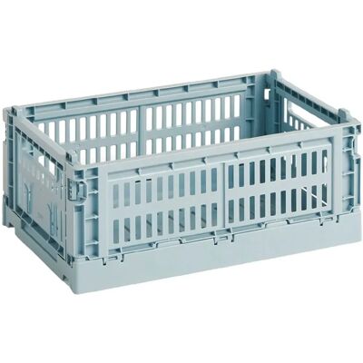 Hay Cestino Colour Crate - Cesta di Plastica Riciclata - Blu Polvere Hay Cestino Colour Crate - Cesta di Plastica Riciclata - Blu Polvere