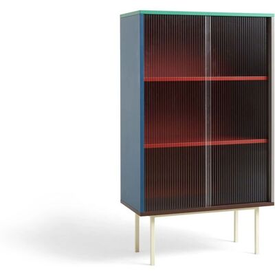 Armoire Colour Tall à Portes en Verre Multi 130x75cm - Publicité Armoire Colour Tall à Portes en Verre Multi 130x75cm - Publicité
