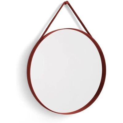 Miroir Strap No. 2 de HAY, Ø 70 cm, rouge - Style industriel - Publicité Miroir Strap No. 2 de HAY, Ø 70 cm, rouge - Style industriel - Publicité