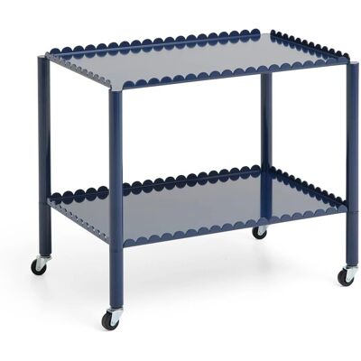 Hay Arcs Trolley Bas - Bleu Acier - Table d'appoint/Chariot - Publicité Hay Arcs Trolley Bas - Bleu Acier - Table d'appoint/Chariot - Publicité