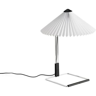 Petite lampe de table blanche et acier miroir HAY Petite lampe de table blanche et acier miroir HAY