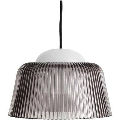 Suspension Hay Brim, Verre Gris Fumé - Lampe Suspendue Suspension Hay Brim, Verre Gris Fumé - Lampe Suspendue