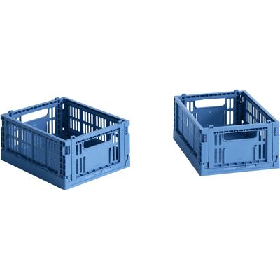 Hay - Mini scatola in plastica riciclata blu - Tipo di contenitore Hay - Mini scatola in plastica riciclata blu - Tipo di contenitore