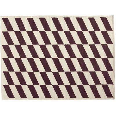 HAY - Tapis Kelim Shift - 170x240cm - Bourgogne - Publicité HAY - Tapis Kelim Shift - 170x240cm - Bourgogne - Publicité