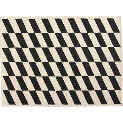 Tapis Shift Kelim de HAY 170x240 - Noir - Publicité Tapis Shift Kelim de HAY 170x240 - Noir - Publicité