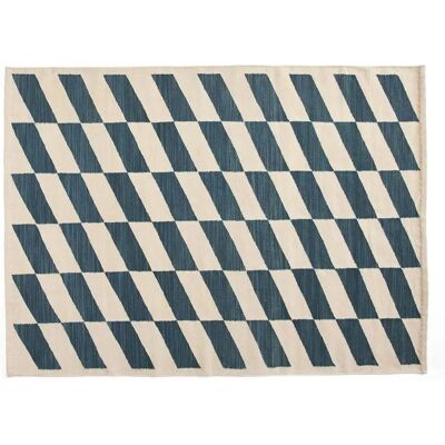 HAY Shift Kelim Tapis - Bleu - 140 x 200 cm - Publicité HAY Shift Kelim Tapis - Bleu - 140 x 200 cm - Publicité