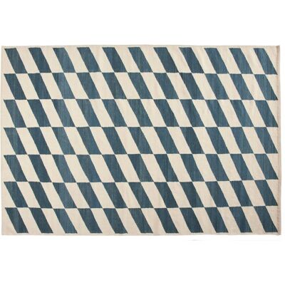 HAY - Shift Kelim Tapis - bleu - 200 x 300 cm - Publicité HAY - Shift Kelim Tapis - bleu - 200 x 300 cm - Publicité