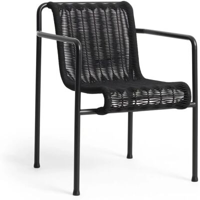 Chaise de salle à manger Palissade Cord de Hay - Polyester recyclé, Acier, Noir - Publicité Chaise de salle à manger Palissade Cord de Hay - Polyester recyclé, Acier, Noir - Publicité