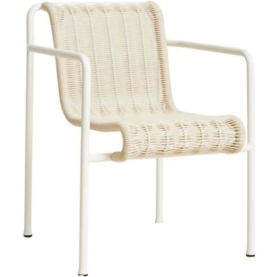Chaise de salle à manger Palissade Cord de Hay - Polyester recyclé, acier, blanc - Publicité Chaise de salle à manger Palissade Cord de Hay - Polyester recyclé, acier, blanc - Publicité