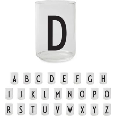 Design Letters - Et glass med bokstav D - Gjennomsiktig Design Letters - Et glass med bokstav D - Gjennomsiktig