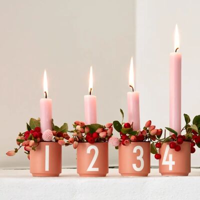 Design Letters Kopp - 4-Pakning i Nude Porcelen Design Letters Kopp - 4-Pakning i Nude Porcelen