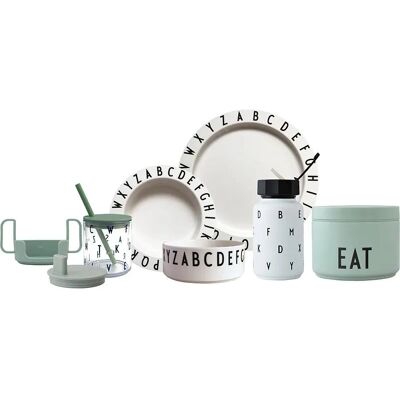 Design Letters - Eat & Learn - Grön - 9-delars - Servieset Design Letters - Eat & Learn - Grön - 9-delars - Servieset