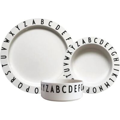 Design Letters - Eat & Learn Middagsset - Vit - Dinnerware Design Letters - Eat & Learn Middagsset - Vit - Dinnerware