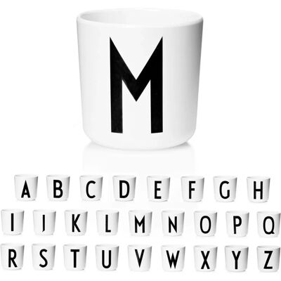 Design Letters Mugge - Eco, Hvit/Svart - Barnekopp, Arne Jacobsen Design Letters Mugge - Eco, Hvit/Svart - Barnekopp, Arne Jacobsen