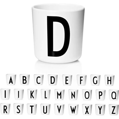 Design Letters Kopp - Hvit med D - Miljøvennlig, BPA-fri Design Letters Kopp - Hvit med D - Miljøvennlig, BPA-fri