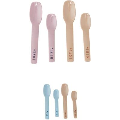 Design Letters Lavendel/Beige Baby & Junior Skeer - 4 Pakning Design Letters Lavendel/Beige Baby & Junior Skeer - 4 Pakning