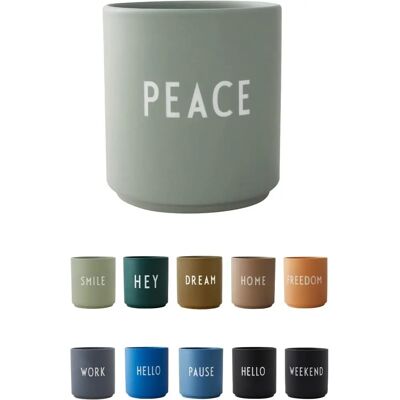 Grön Design Letters Mugg - Peace - Favorit - 8cm Grön Design Letters Mugg - Peace - Favorit - 8cm