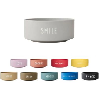 Design Letters Grå Smile Skål - Servise Design Letters Grå Smile Skål - Servise